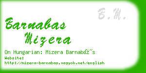 barnabas mizera business card